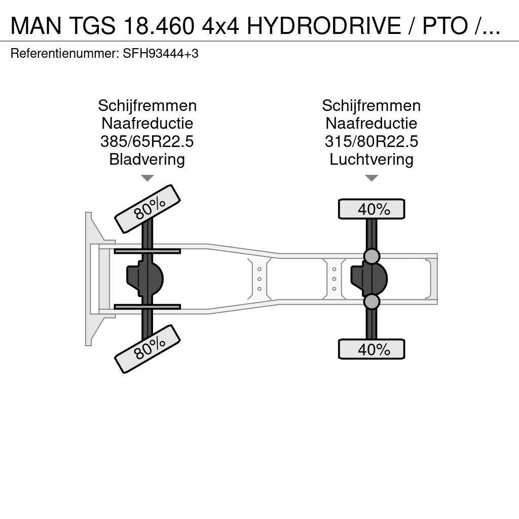 MAN TGS 18.460 4x4 HYDRODRIVE / PTO / GROS PONTS - BIG Sadulveokid
