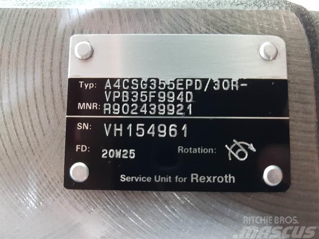 Rexroth A4CSG355EPD/30R - Drive pump/Fahrpumpe/Rijpomp Hüdraulika