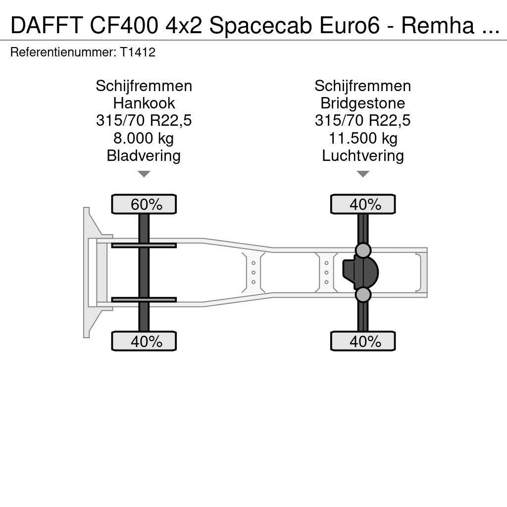DAF FT CF400 4x2 Spacecab Euro6 - Remha - 615.000km - Sadulveokid