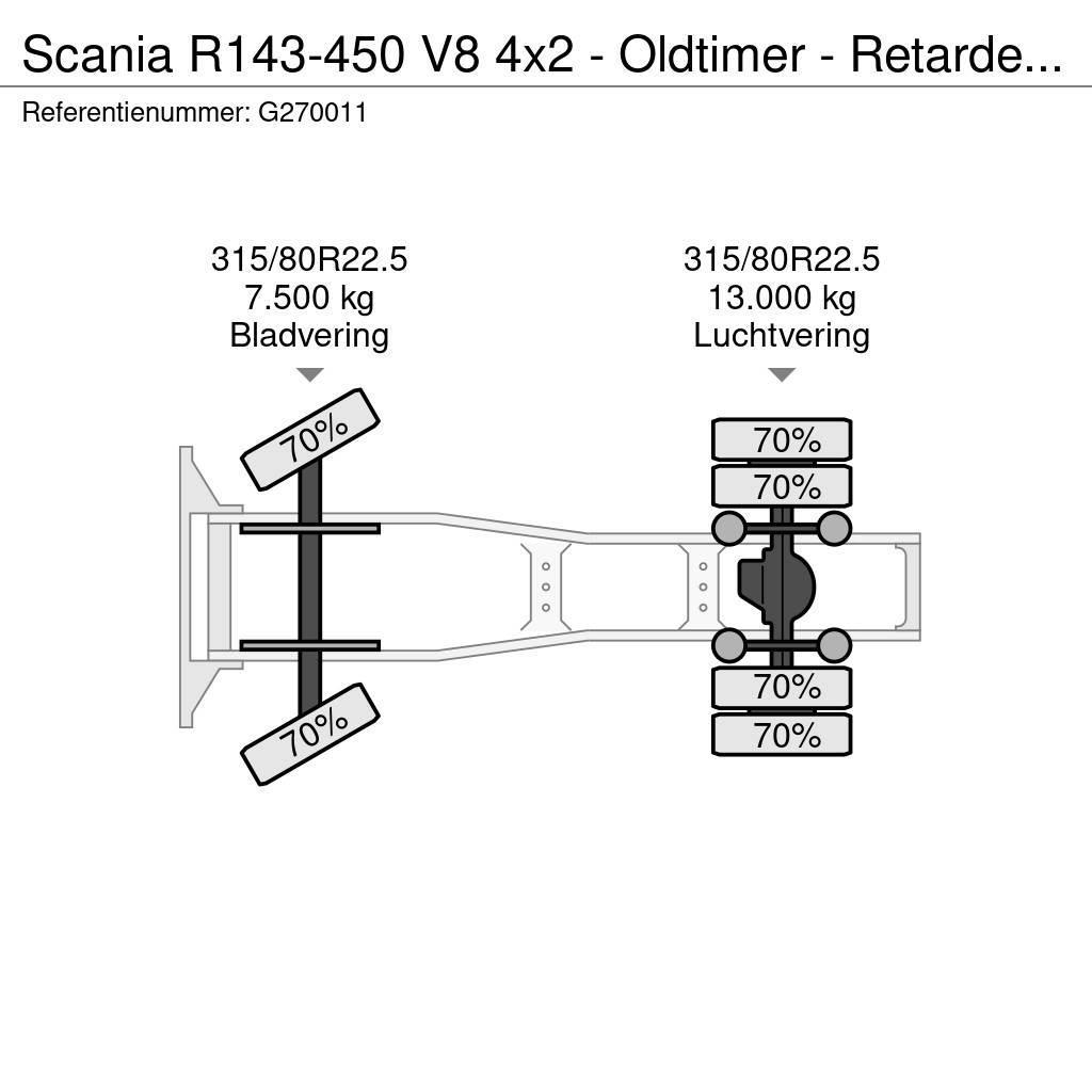 Scania R143-450 V8 4x2 - Oldtimer - Retarder - PTO/Hydrau Sadulveokid