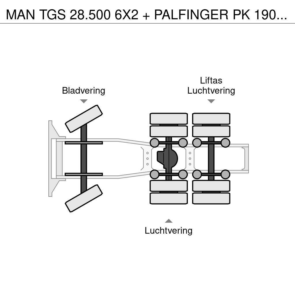 MAN TGS 28.500 6X2 + PALFINGER PK 19001 / REMOTE CONTR Sadulveokid