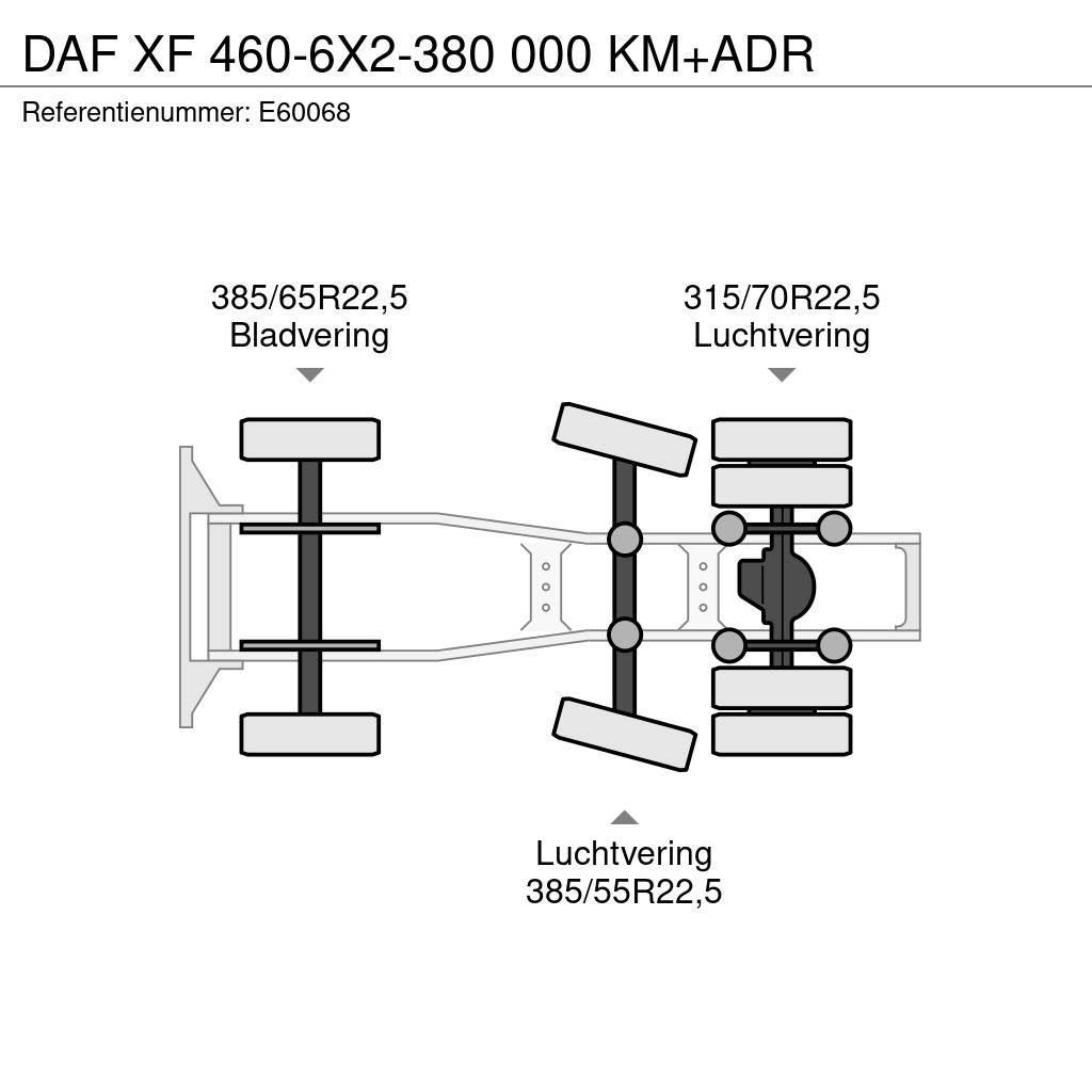 DAF XF 460-6X2-380 000 KM+ADR Sadulveokid