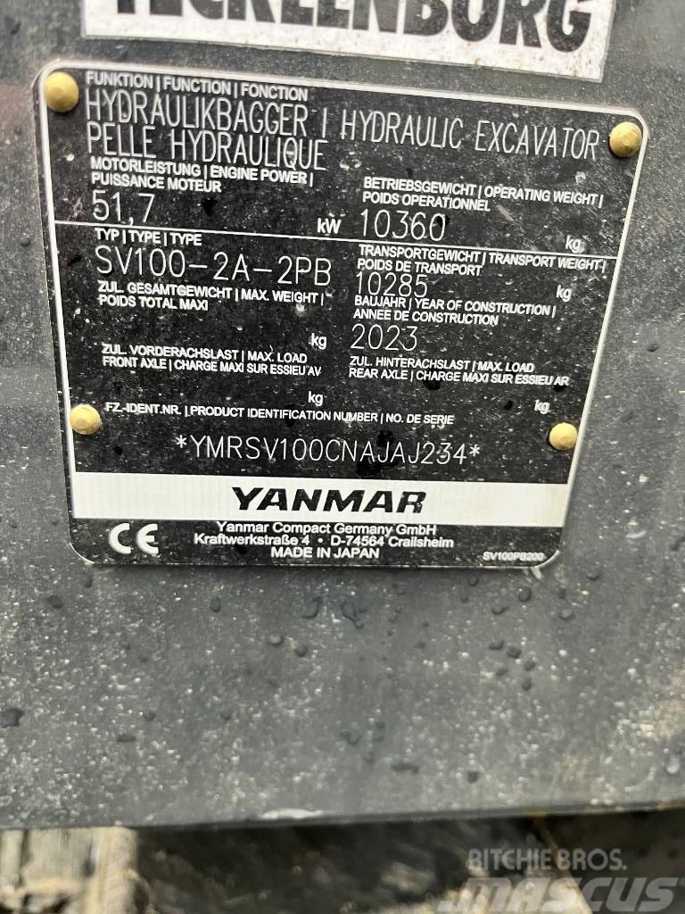 Yanmar SV100-2A 2PB Verstellausleger Powertilt HS08 Väikeekskavaatorid 7t-12t