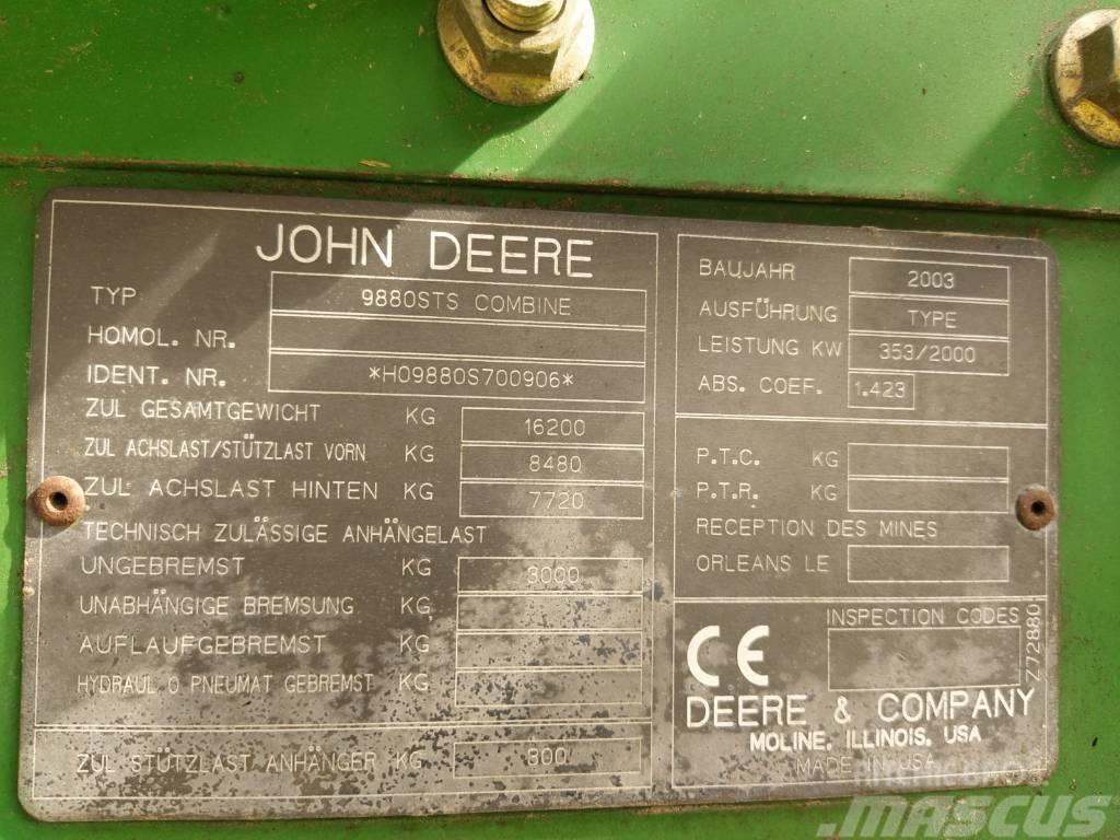 John Deere 9880 STS Teraviljakombainid