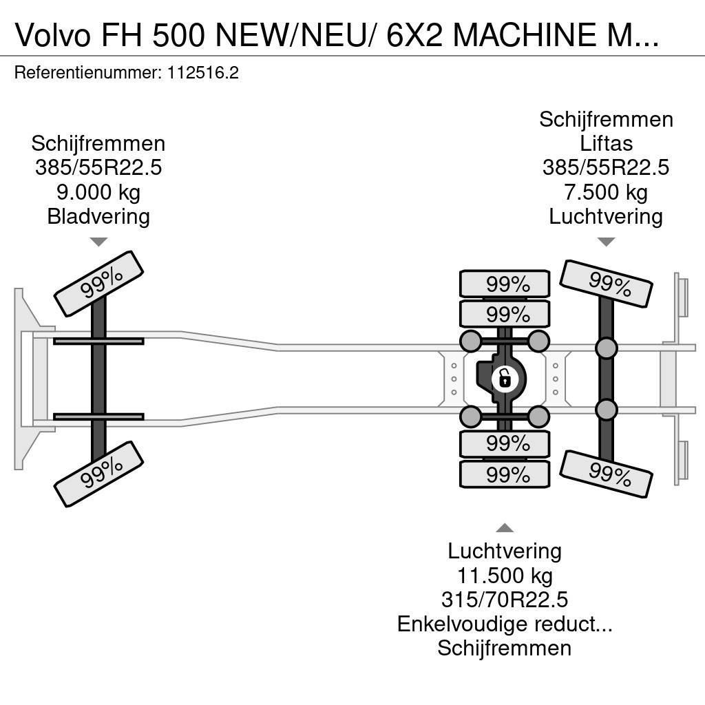 Volvo FH 500 NEW/NEU/ 6X2 MACHINE MASCHINEN TRANSPORT Furgoonautod