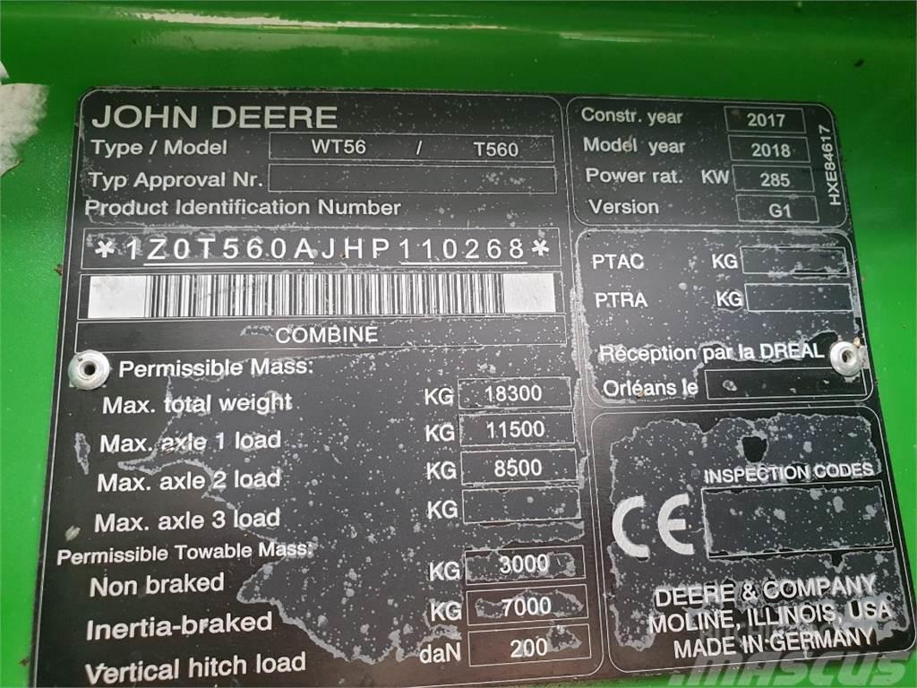 John Deere T560 Teraviljakombainid
