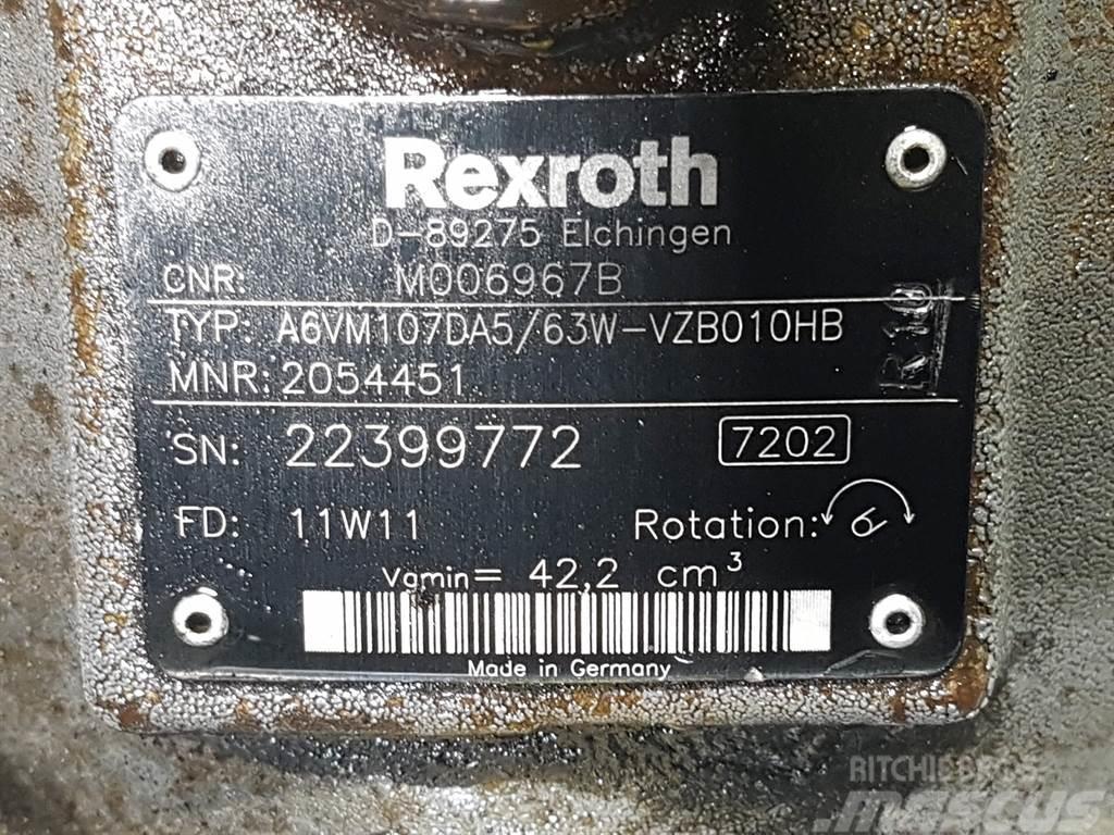 Rexroth A6VM107DA5/63W-R902054451-Drive motor/Fahrmotor Hüdraulika