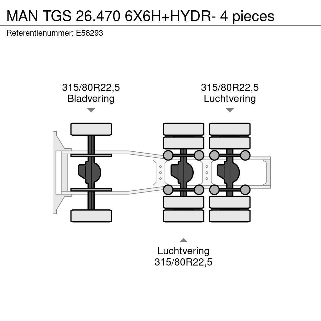 MAN TGS 26.470 6X6H+HYDR- 4 pieces Sadulveokid