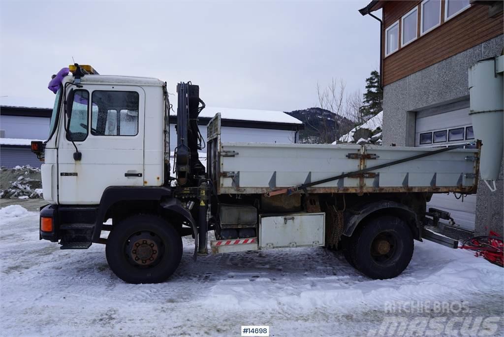 MAN 13.232 FA 4x4 crane truck w/ HIAB 5 T/M & tipper Kraanaga veokid