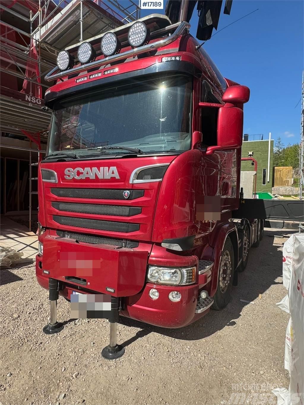 Scania R520 combi truck w/ 92 t/m Palfinger crane. Jib an Kraanaga veokid