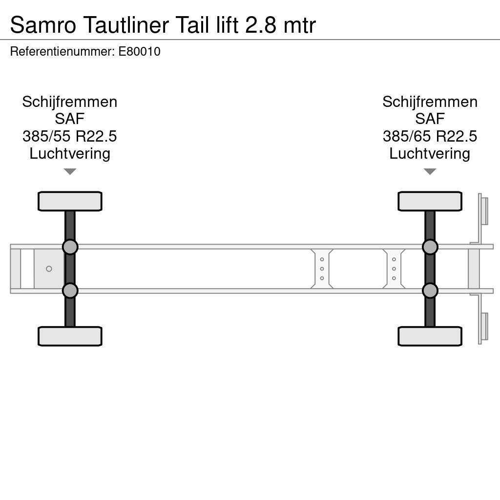 Samro Tautliner Tail lift 2.8 mtr Tentpoolhaagised