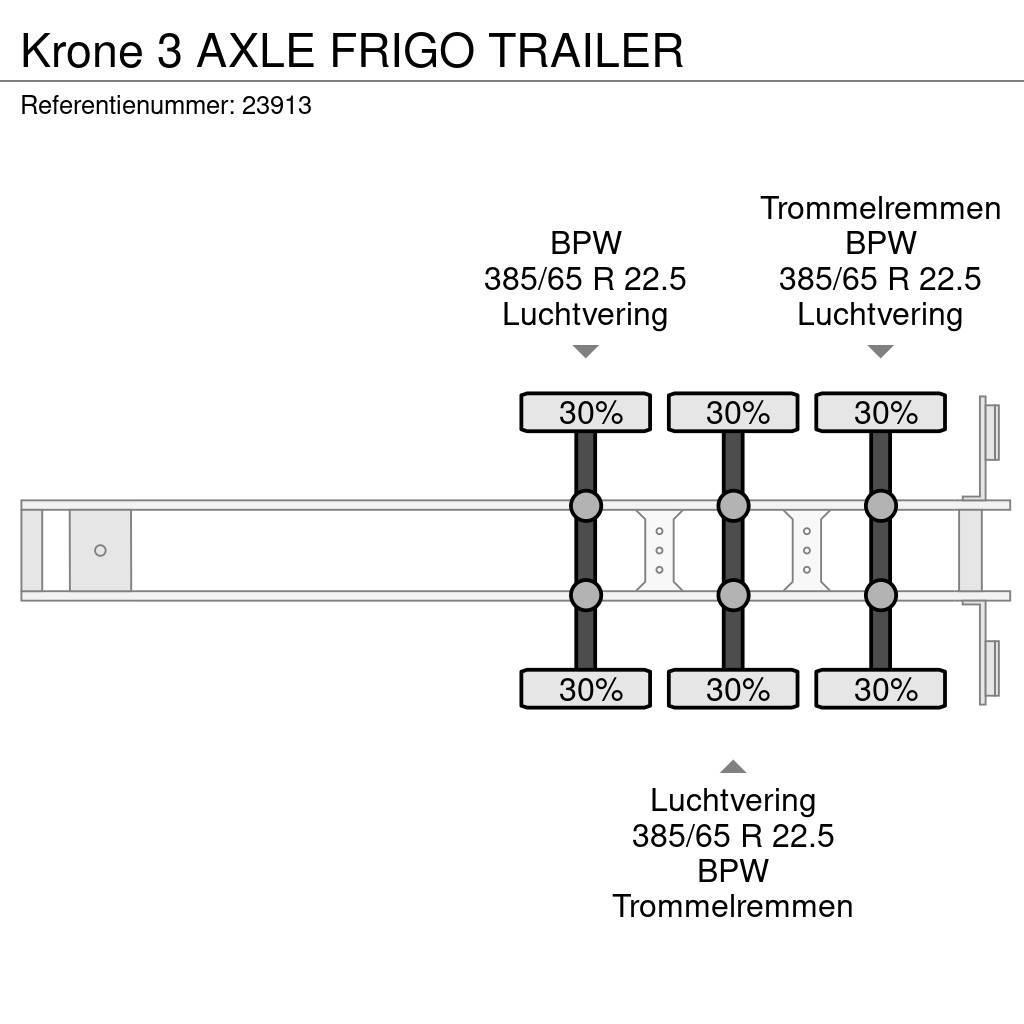 Krone 3 AXLE FRIGO TRAILER Külmikpoolhaagised