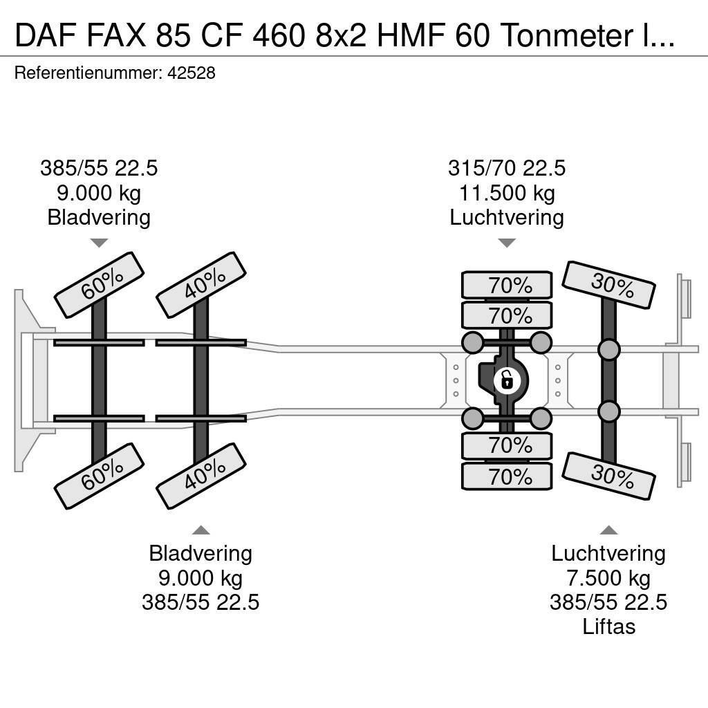 DAF FAX 85 CF 460 8x2 HMF 60 Tonmeter laadkraan Maastikutõstukid