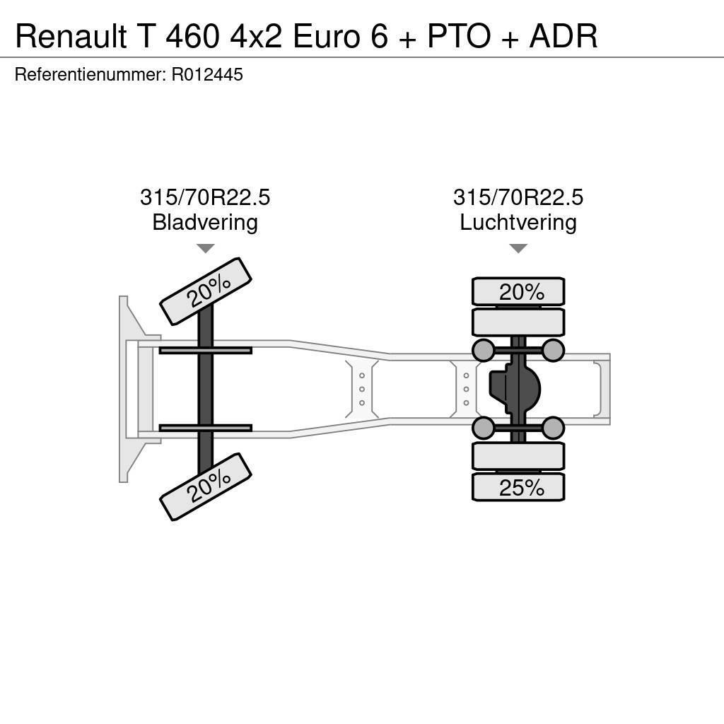 Renault T 460 4x2 Euro 6 + PTO + ADR Sadulveokid