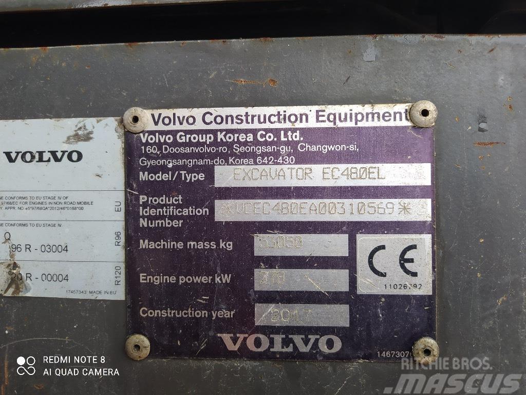 Volvo EC 480 E L ME Roomikekskavaatorid