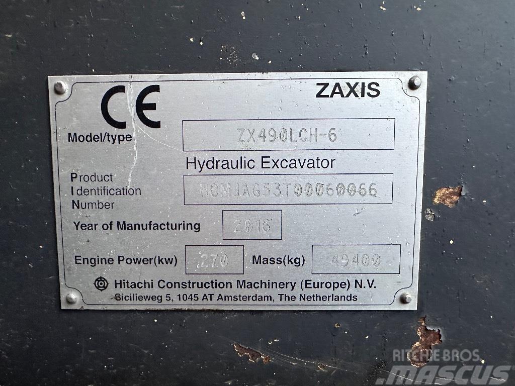Hitachi ZX 490 LCH Roomikekskavaatorid