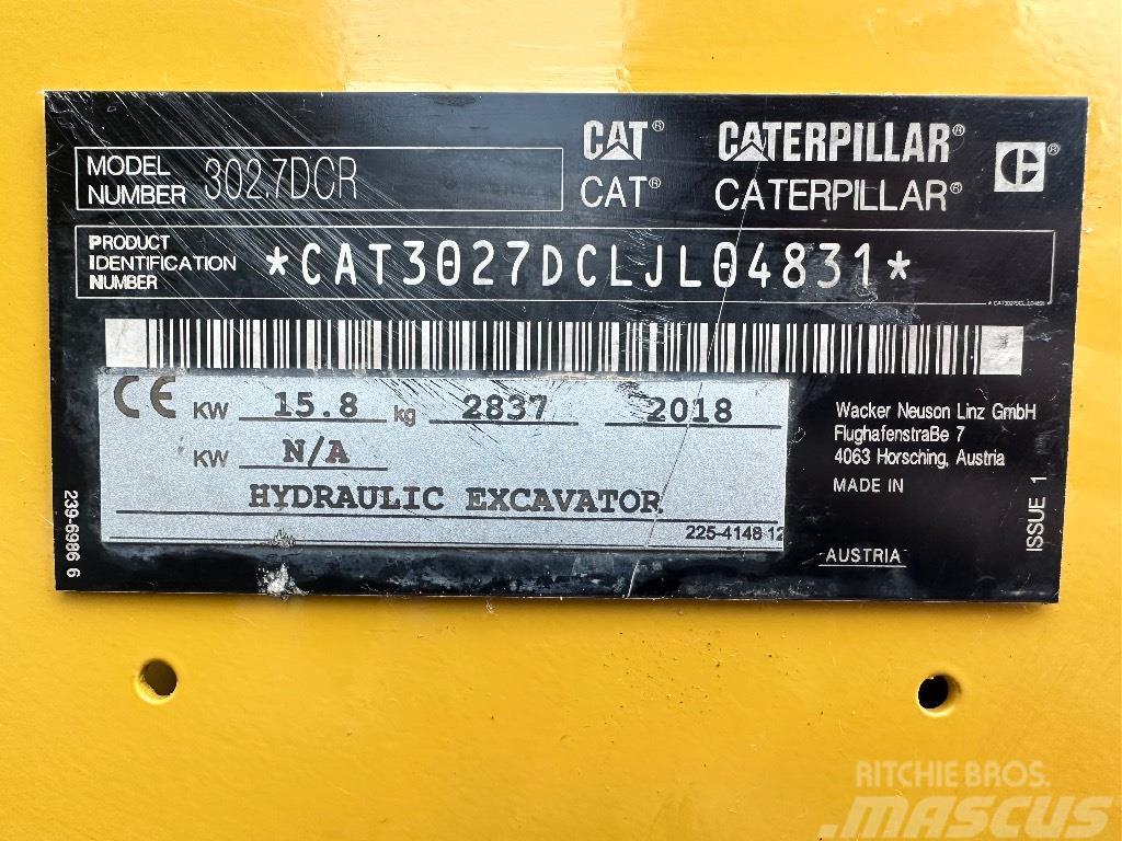 CAT 302.7D CR Miniekskavaatorid < 7 t
