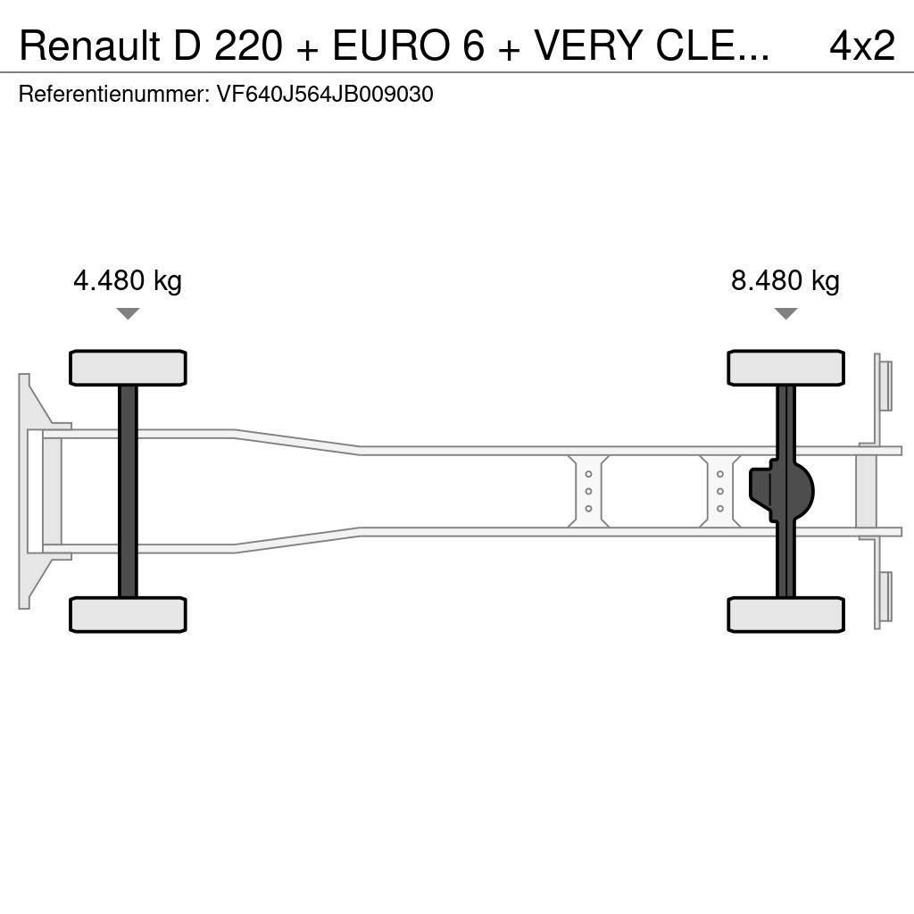 Renault D 220 + EURO 6 + VERY CLEAN + LIFT + 12t Furgoonautod