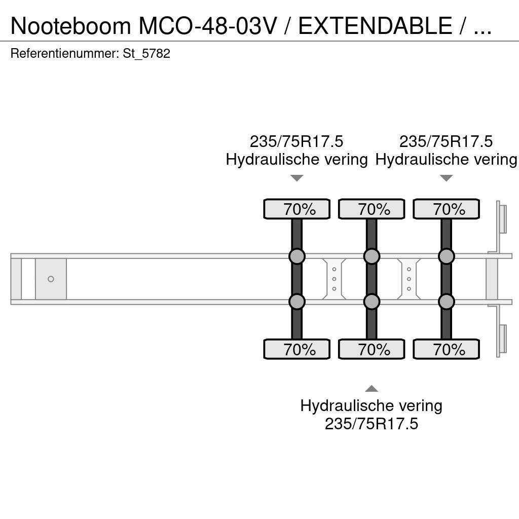 Nooteboom MCO-48-03V / EXTENDABLE / STEERING AXLES / Raskeveo poolhaagised