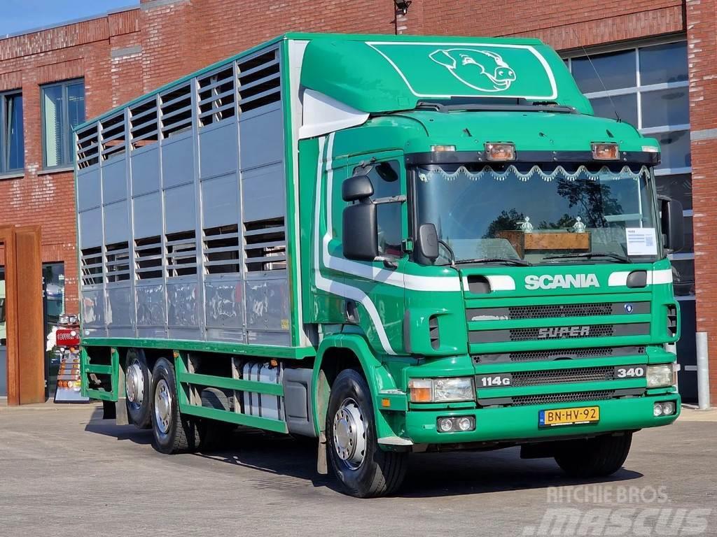 Scania P114-340 2 deck livestock - Loadlift - Moving floo Loomaveokid