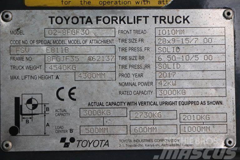 Toyota 02-8FGF30 Gaasitõstukid