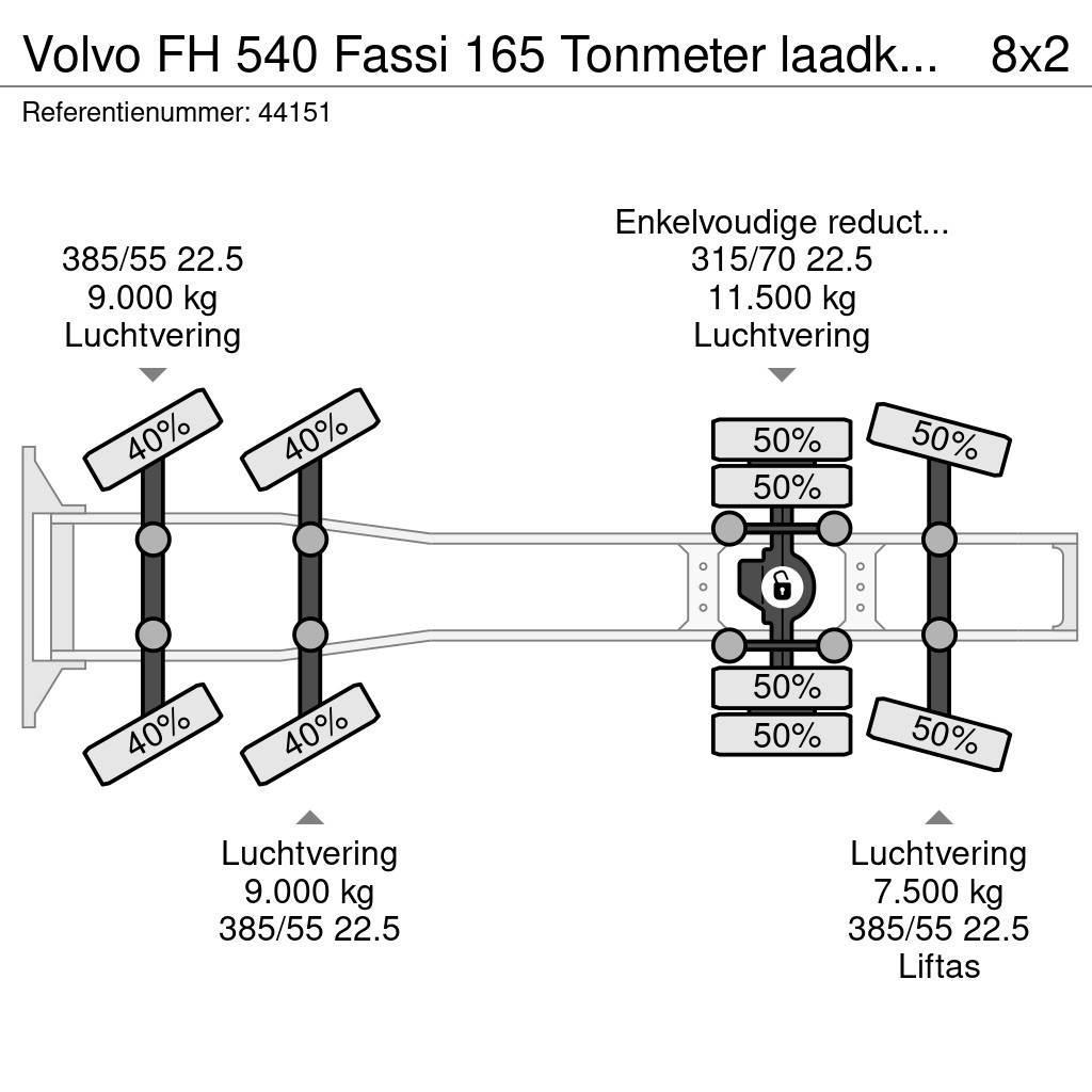 Volvo FH 540 Fassi 165 Tonmeter laadkraan + Fly-Jib Just Sadulveokid