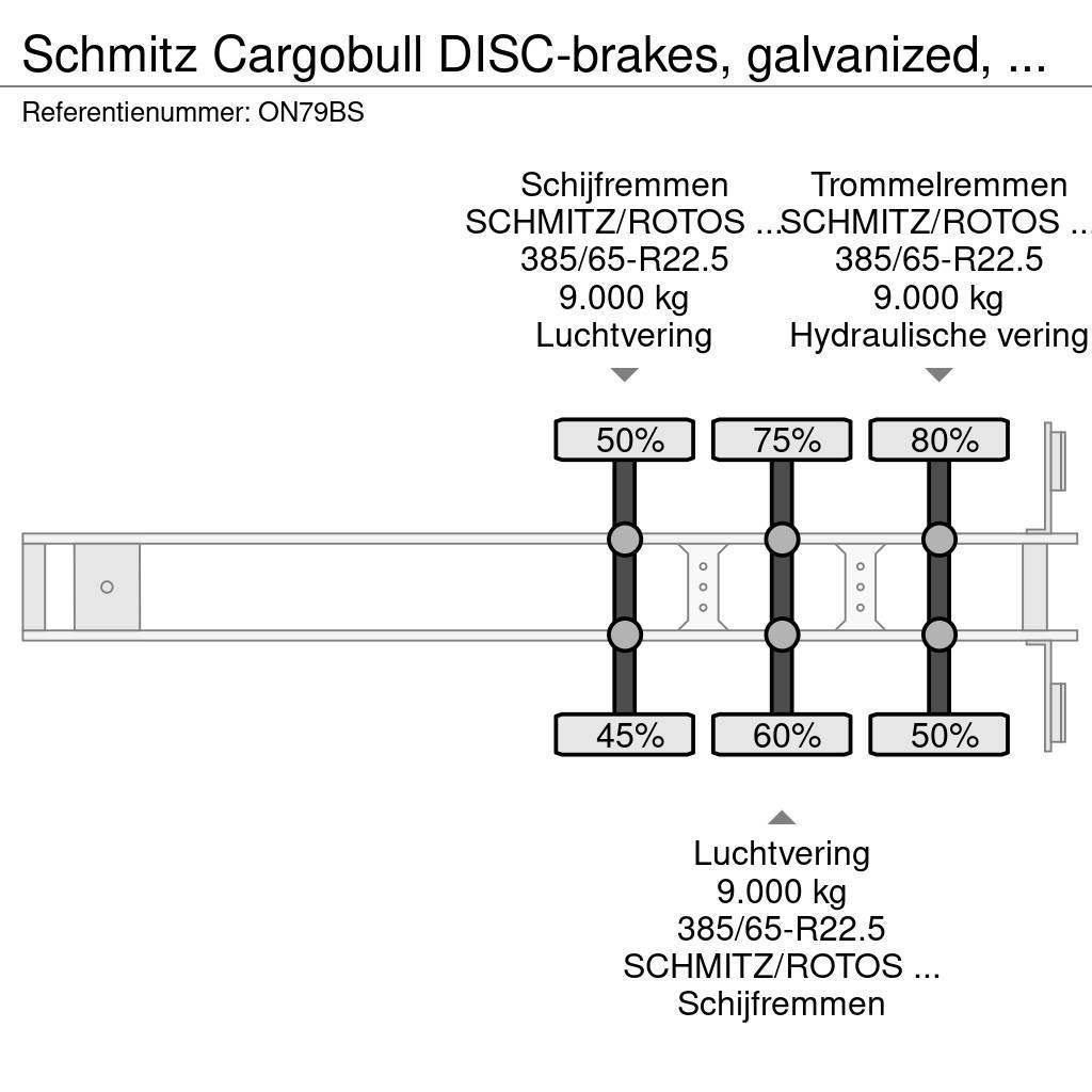 Schmitz Cargobull DISC-brakes, galvanized, Huckepack, timberstakes, Tentpoolhaagised