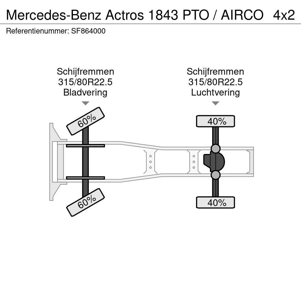 Mercedes-Benz Actros 1843 PTO / AIRCO Sadulveokid