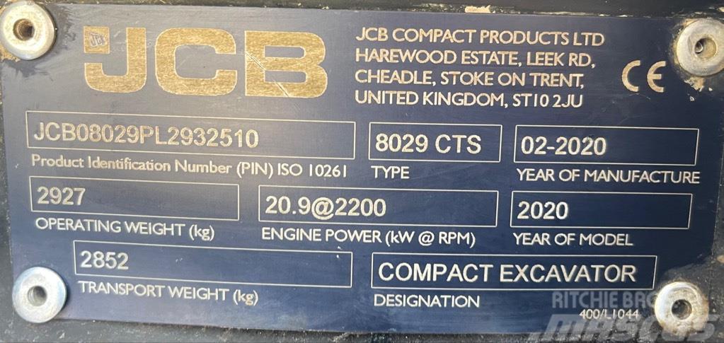 JCB 8029 CTS Miniekskavaatorid < 7 t