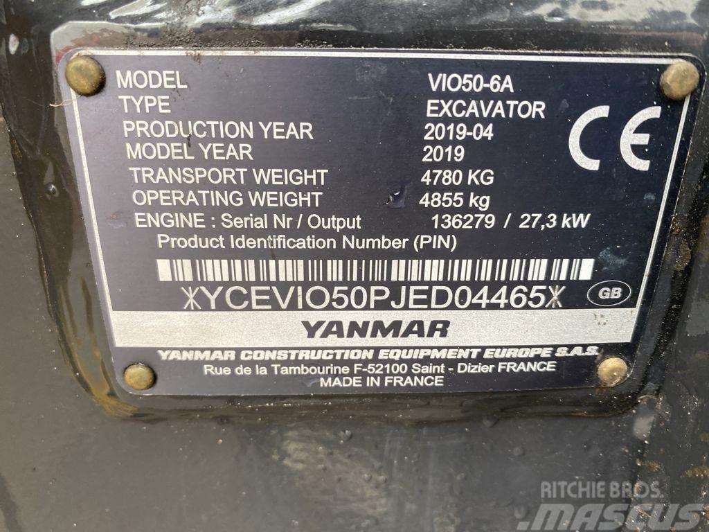 Yanmar VIO50 Roomikekskavaatorid