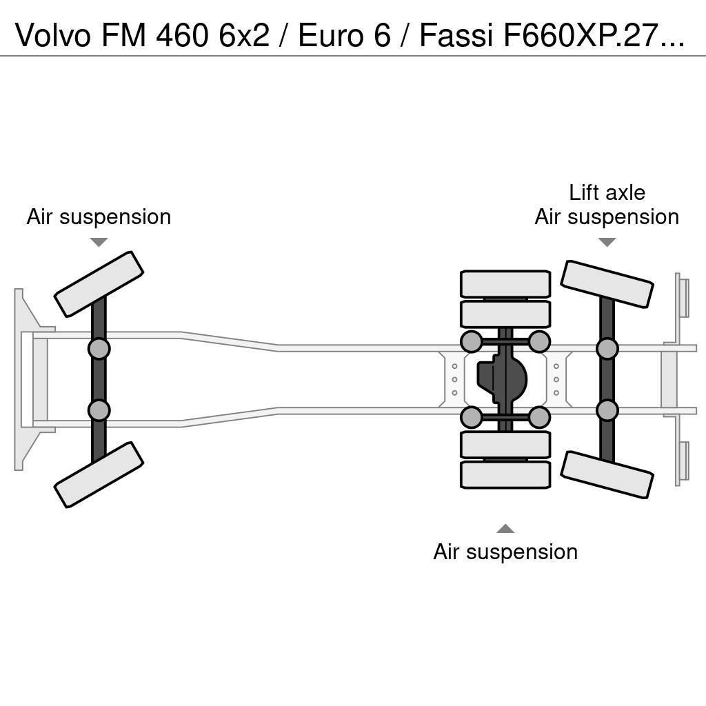 Volvo FM 460 6x2 / Euro 6 / Fassi F660XP.27 + Flyjib Maastikutõstukid
