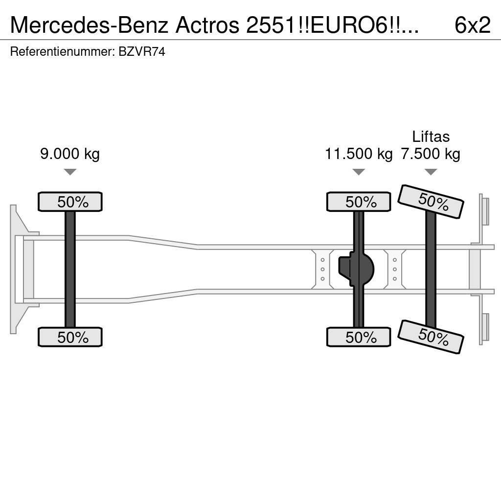Mercedes-Benz Actros 2551!!EURO6!!HOOKLIFT/CONTAINER/FULL OPTION Konksliftveokid