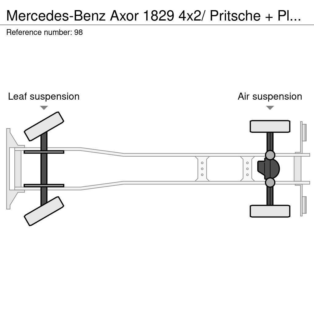 Mercedes-Benz Axor 1829 4x2/ Pritsche + Plane/Euro 4 Tentautod