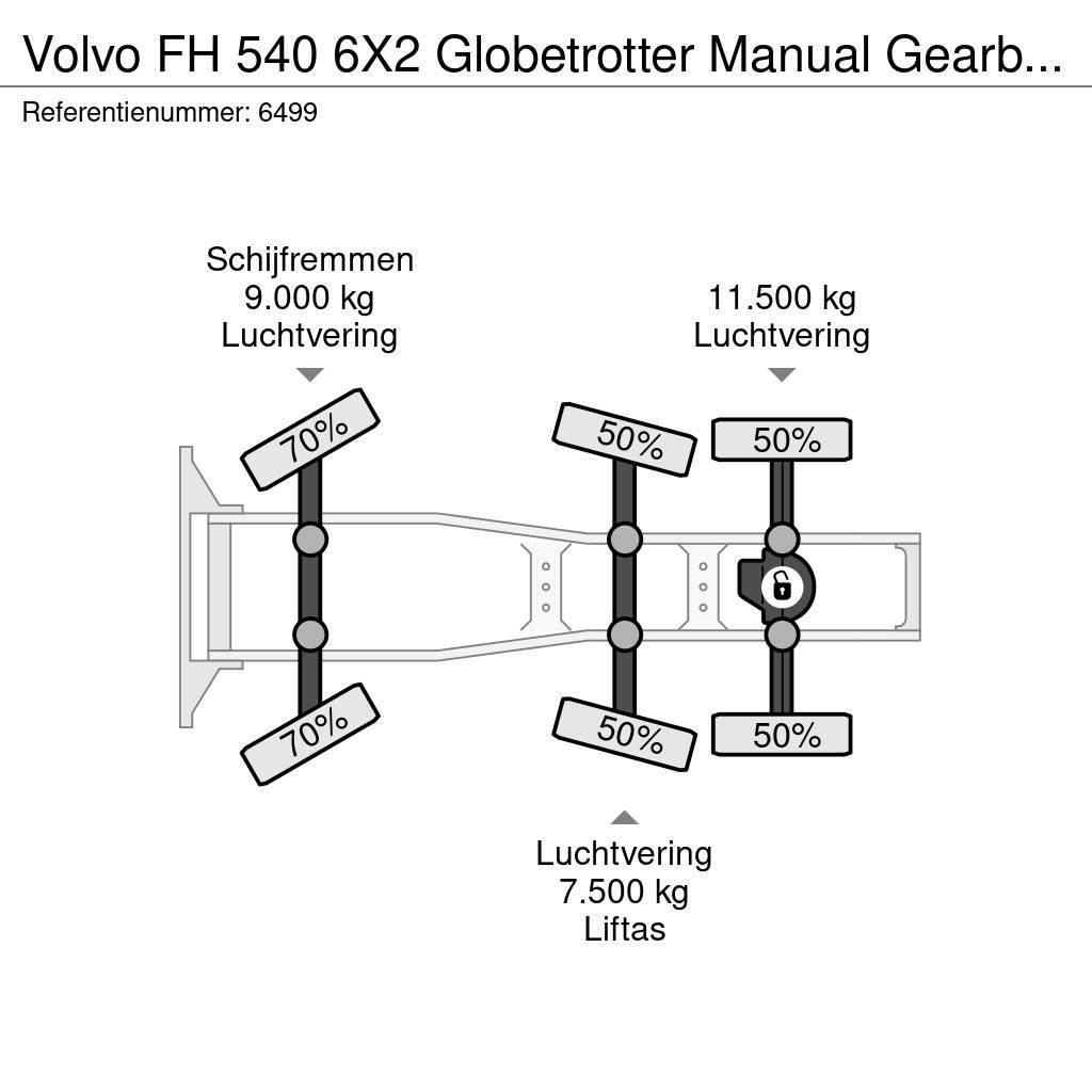 Volvo FH 540 6X2 Globetrotter Manual Gearbox Hydraulic N Sadulveokid