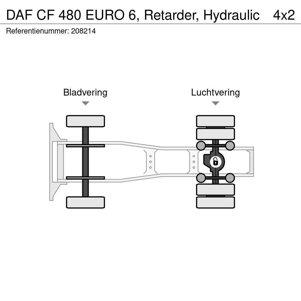 DAF CF 480 EURO 6, Retarder, Hydraulic Sadulveokid