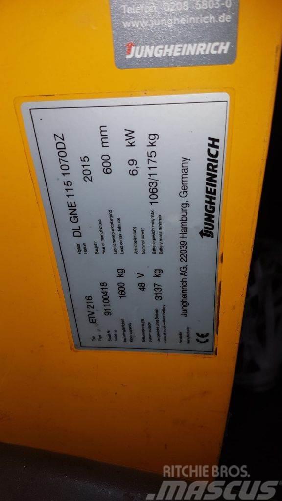 Jungheinrich ETV 216 10700 mm HH Lükandmastiga tõstukid