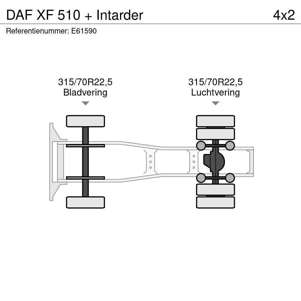 DAF XF 510 + Intarder Sadulveokid