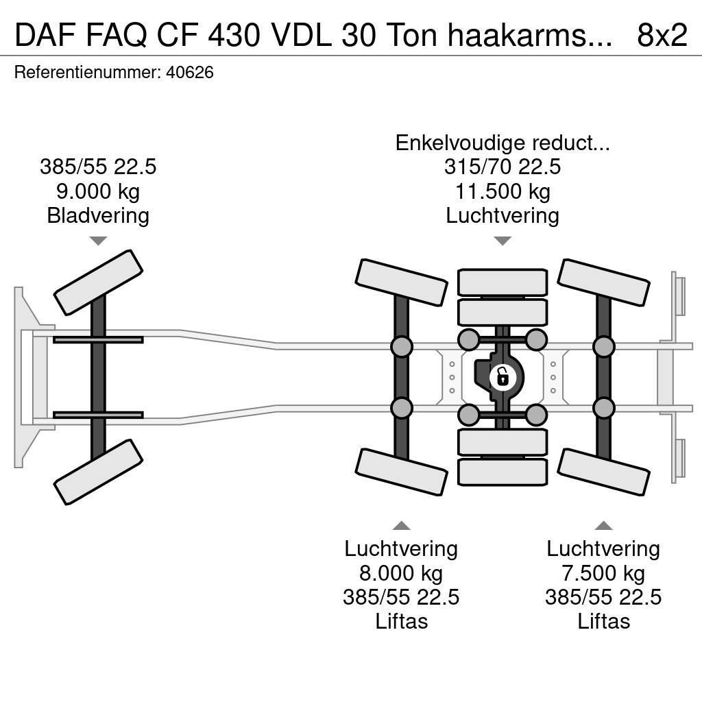 DAF FAQ CF 430 VDL 30 Ton haakarmsysteem Just 73.197 k Konksliftveokid