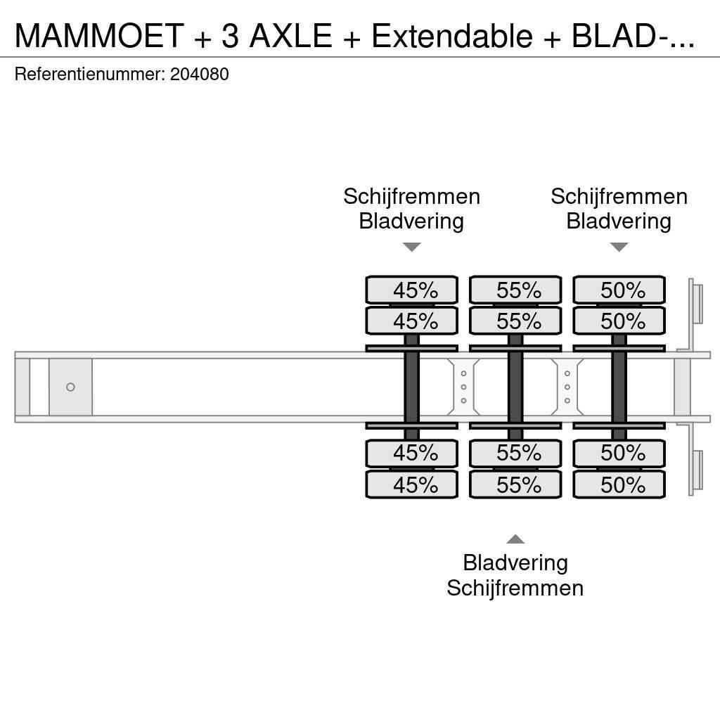  Mammoet + 3 AXLE + Extendable + BLAD-BLAD-BLAD Raskeveo poolhaagised