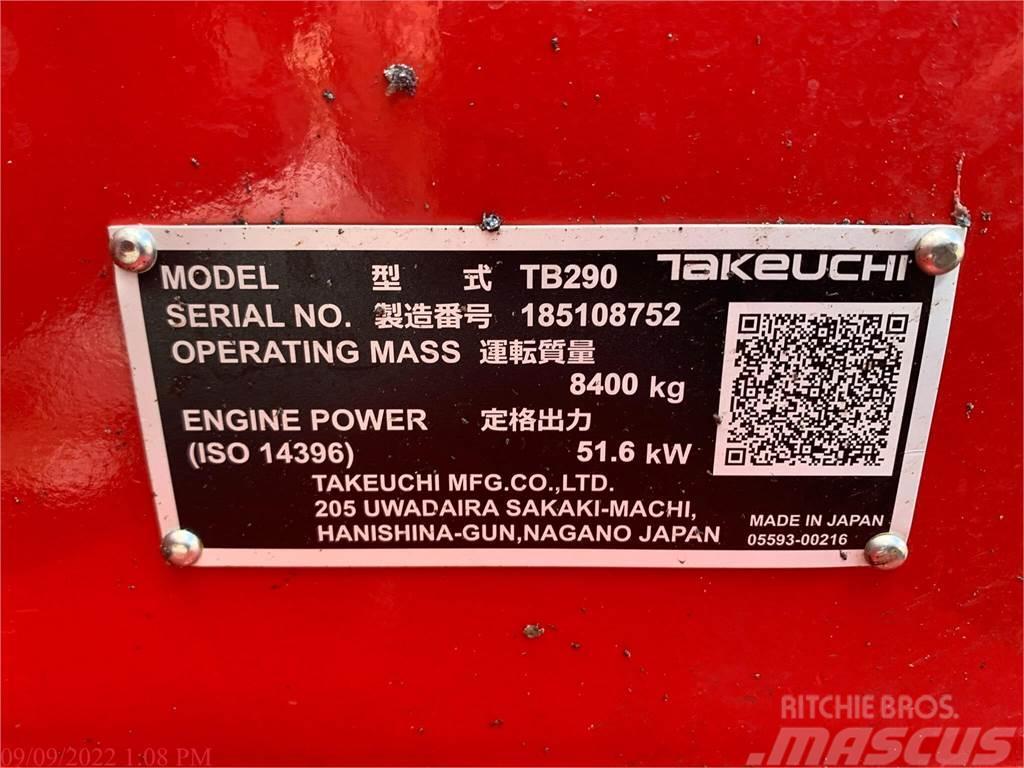 Takeuchi TB290 Roomikekskavaatorid