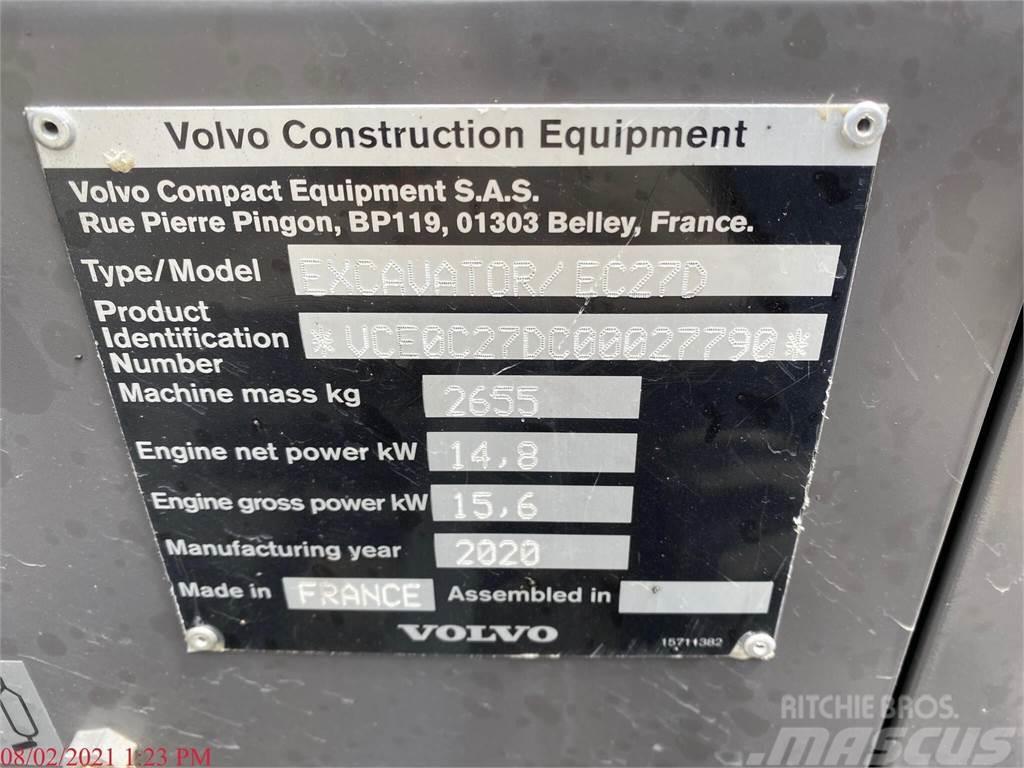 Volvo EC27D Miniekskavaatorid < 7 t