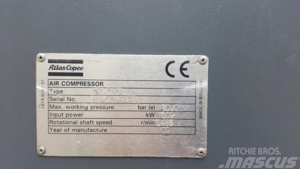 Atlas Copco Compressor, Kompressor GR 110 Kompressorid
