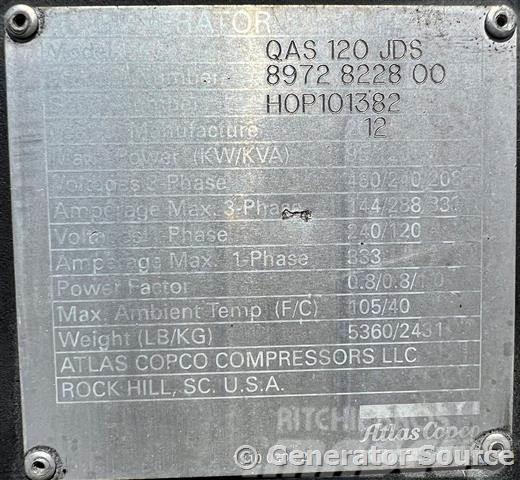Atlas Copco 106 kW - FLORIDA Diiselgeneraatorid