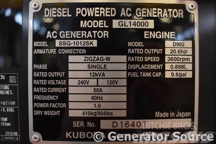 Kubota 14 kW Diiselgeneraatorid