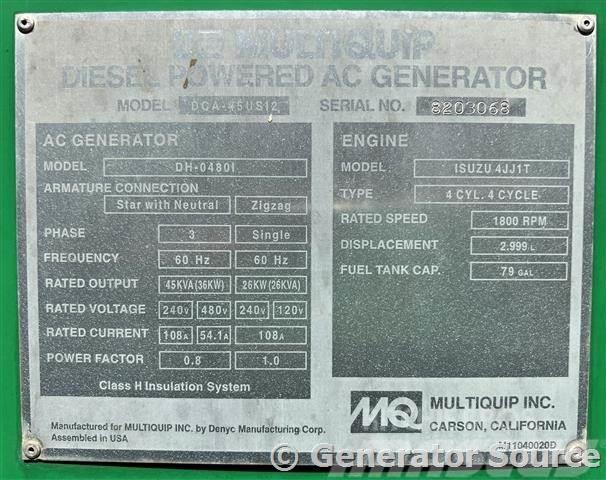 MultiQuip 36 kW - JUST ARRIVED Diiselgeneraatorid