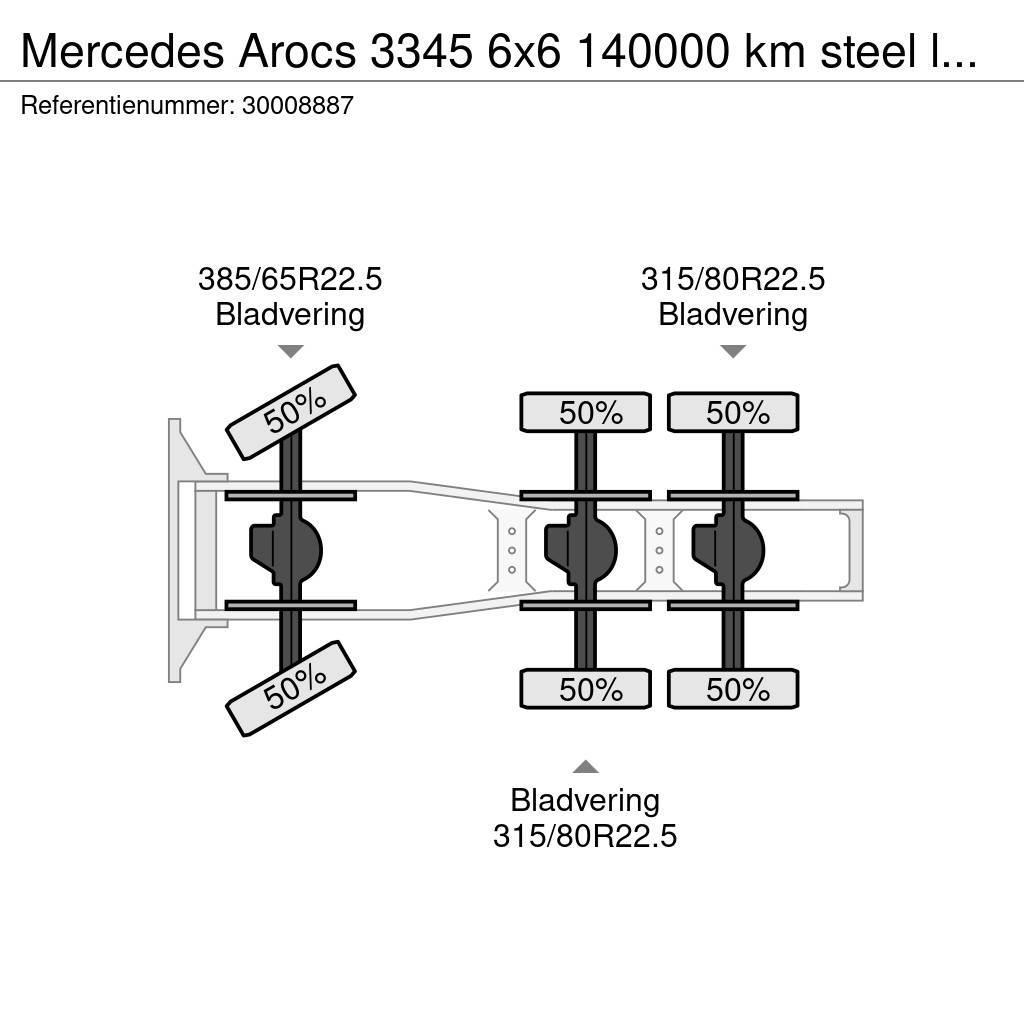 Mercedes-Benz Arocs 3345 6x6 140000 km steel lames Tractor Units