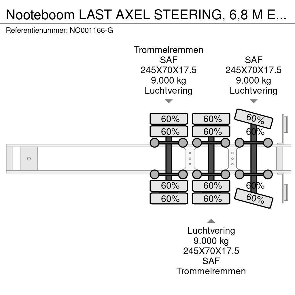 Nooteboom LAST AXEL STEERING, 6,8 M EXTENDABLE Raskeveo poolhaagised