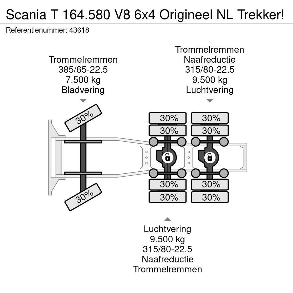 Scania T 164.580 V8 6x4 Origineel NL Trekker! Sadulveokid