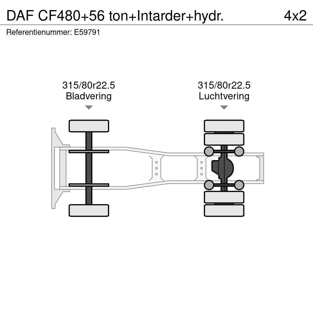 DAF CF480+56 ton+Intarder+hydr. Sadulveokid
