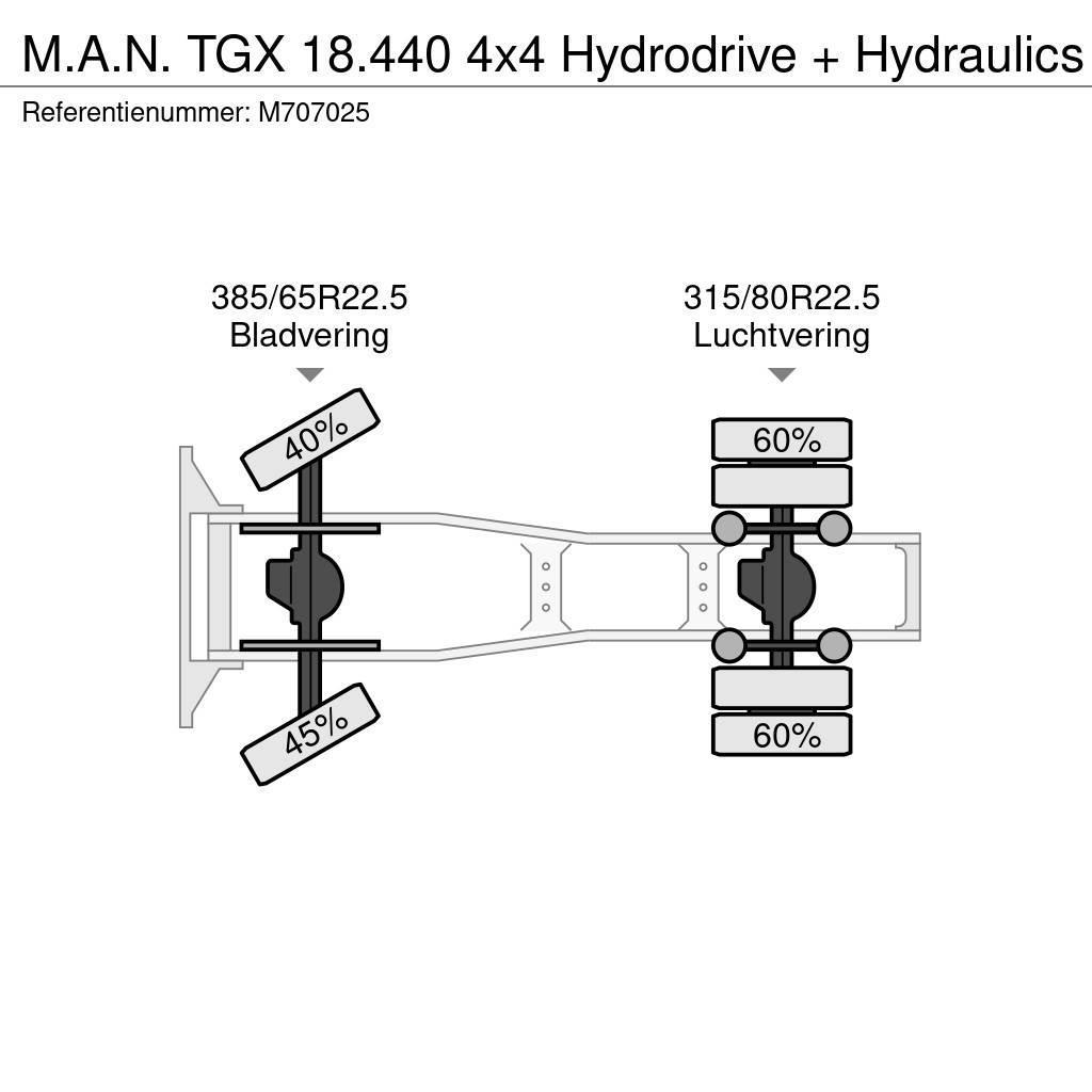 MAN TGX 18.440 4x4 Hydrodrive + Hydraulics Sadulveokid